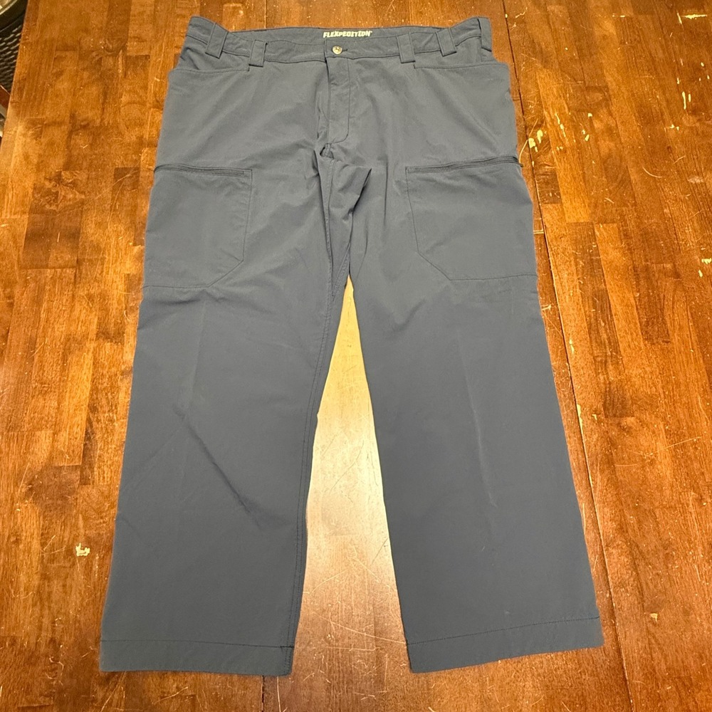 Duluth Trading Co Flexpedition Pants Mens 44x30 Navy Blue Relaxed Cargo Hiking